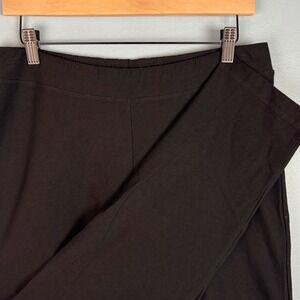 Eileen Fisher Women's Medium Black Viscose Blend Pull On Tapered Leg Ankle Pants